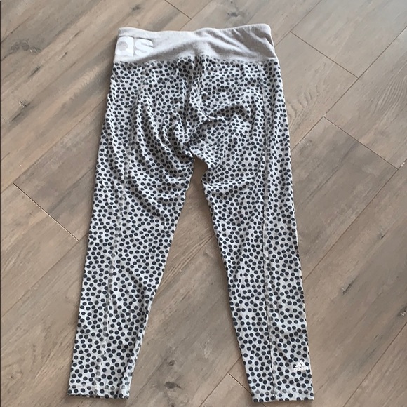 Adidas Climalite Cotton Polka Dot Leggings Medium - Picture 4 of 8
